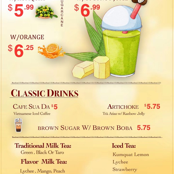 Menu Banh Mi 135